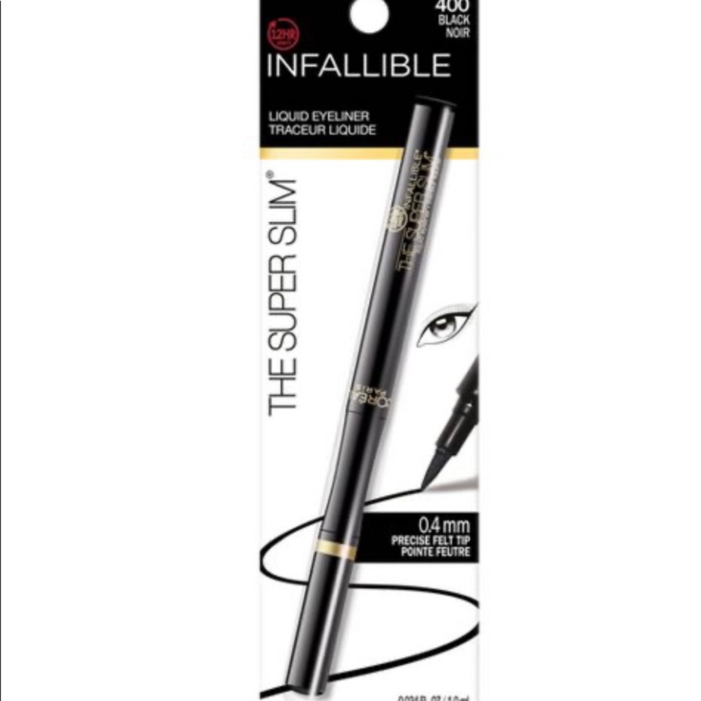 L’Oréal infallible black eyeliner .